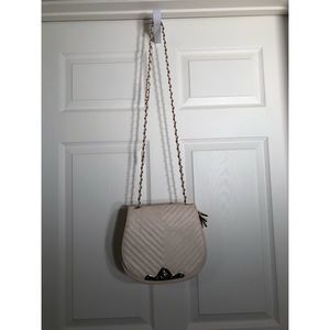 Cream Faux Leather Purse